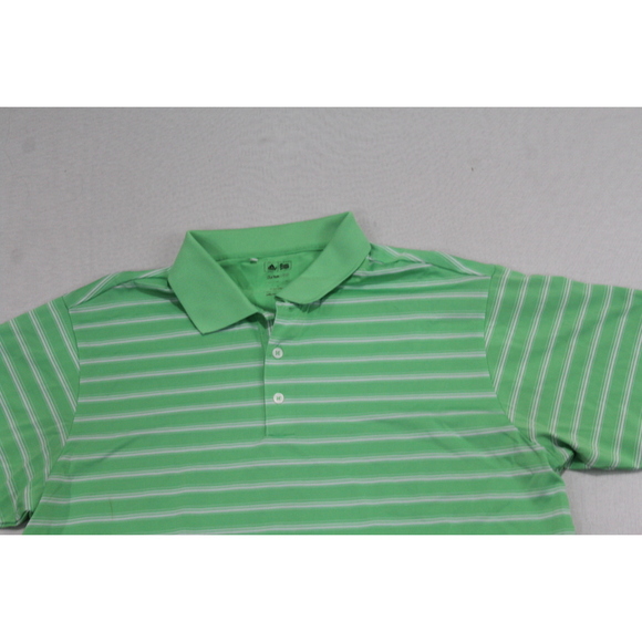 Adidas Climalite Green Polo Shirt Casual Golf Size Large - Picture 3 of 8